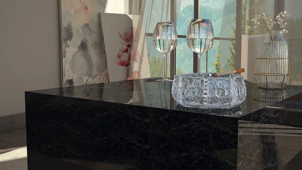 Detalle de mueble de mármol